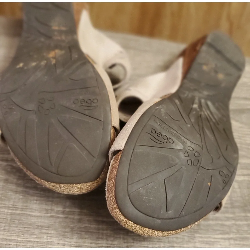 Abeo Bio System‎ Poppy Leather Sandals Women's Size 6 Tan